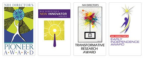 High-Risk, High-Reward Research (HRHR) - four NIH Director's Awards logos.