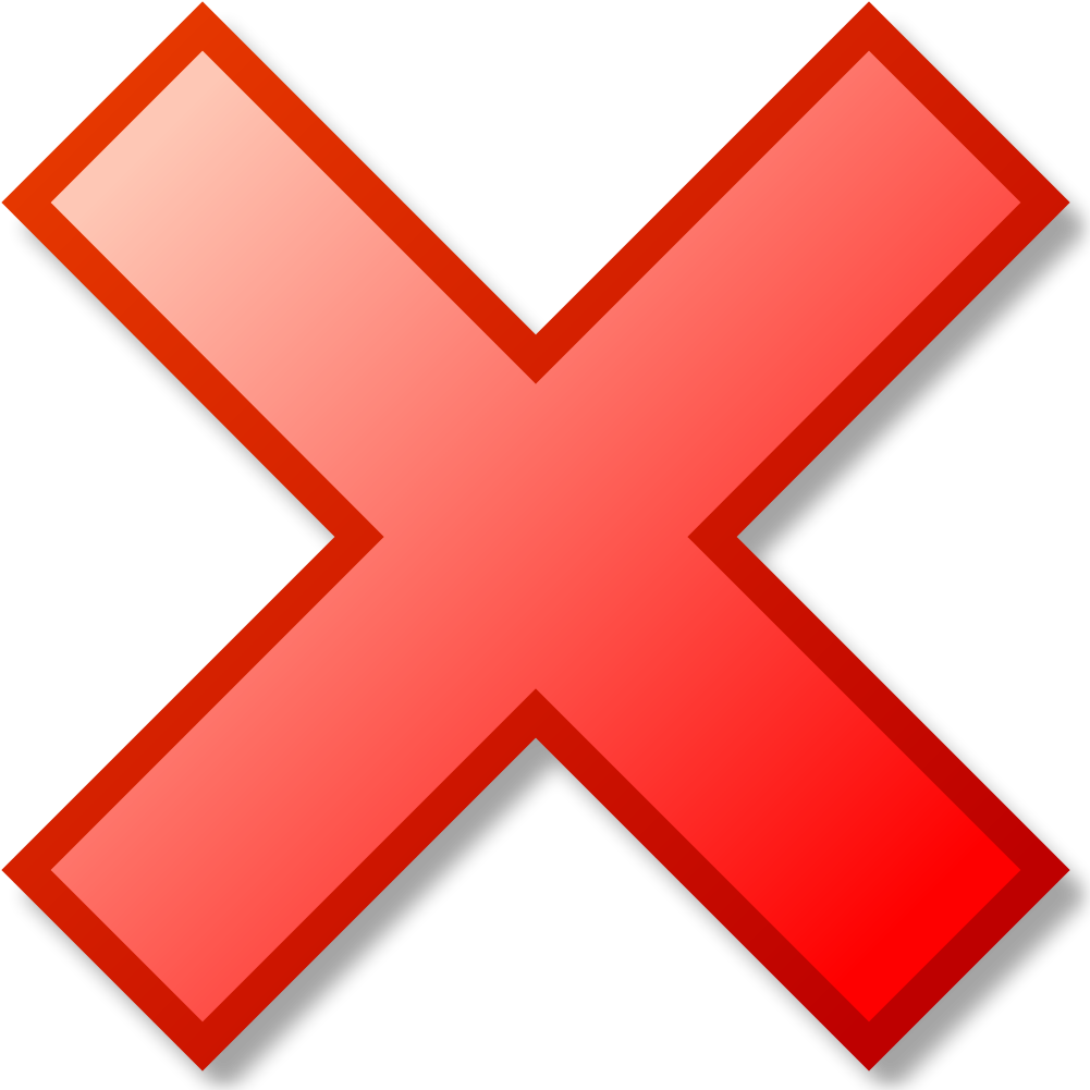 A red X used to indicate that clicking it will close the text box.