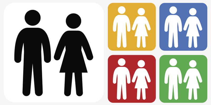 Icons of men and women