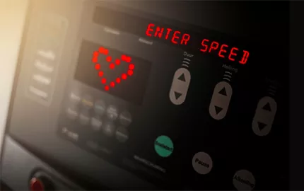 Treadmill Start Screen with the words 