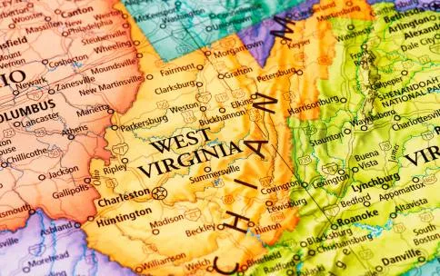 Map of West Virginia